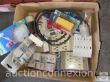 Electrical - Sm. power strip, outlets covers, outlet adapters, outlet plugs