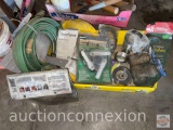 Yard & Garden - Rubber straps, hoses, work gloves, valves, metal stakes, trimmer head