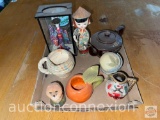 Asian accents and dishes - Dolls, teapot, etc.