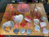 Decor gift ware - Hearts, bowls, candy dishes, baskets, candles etc.