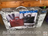 Business Case - New in box, Black Leather Newport Portfolio by Mallard business cases