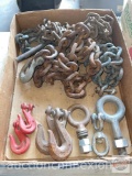 Tools - Steel chains, hooks and eyes