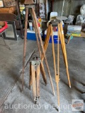 Tools - Vintage - 3 wood tripods