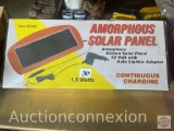 Amorphous Solar Panel 12v auto lighter adapter 1.5watts continuous charging