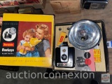 Vintage Kodak Brownie Hawkeye camera w/flash, orig. box