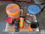 Kitchen ware - 3 kid's Starbucks insulated cups, Sun tea jug, lg. water jug
