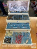 Jewelry - Vintage jewelry box with misc. jewelry
