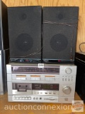 Electronics - Sound Design am/fm stereo receiver cassette deck and 2 Magnavox speakers