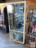 Furniture - Curio Cabinet, mirrored back, lighted, 4 glass doors, glass shelves, 77