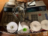 Office - 2 Sharp 10-key calculators and paper rolls