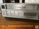 Electronics - Quasar Stereo Video cassette Recorder VHS True Track 4 system w/ remote & VHS cleaner
