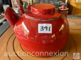 Cast iron enameled red Stove Kettle