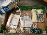 Electronics - 4 push button telephones - 25 Channel Cordless in box, Conairphone, Emerson, Ameriphon