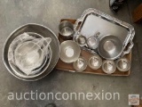 Kitchen - Stainless bowls, custard dishes, bowls, tray