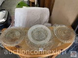Glassware - 4 vintage platters