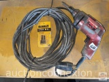 Drill - Black & Decker Heavy Duty Drill w/ long cord attached to 220 and Dewalt Bits