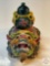 Foo Dog, Wucai porcelain colorful Koji Cochin pottery, 3.5