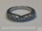 Jewelry - Ring, .925 band w/8 clear stones, SETA, Sz 6.25