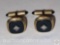 Jewelry - Vintage Krementz cuff links, black onyx w/ diamonds