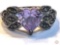 Jewelry - Ring, lite purple heart stone w/ marcasites sz 6