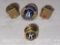 Jewelry - 4 club service pins, 2-10k gold (2 w/stones), 1- 10k gold filled, Kiwanis and Kiwanis past