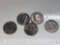 Currency - Coins - 5 Eisenhower $1 coins, 1-1974, 3-1976 Bicentennial, 1-1978