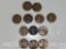 Currency - Coins - 12 wheat pennies