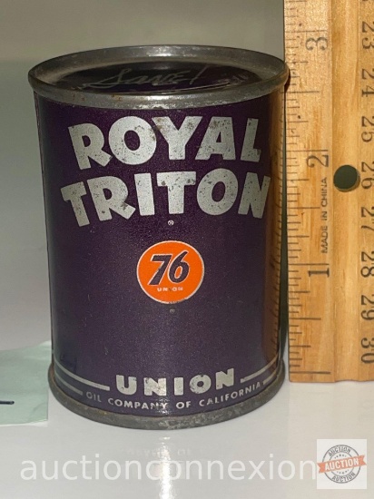 Bank - Royal Triton Union 76 Oil Company tin bank, 2.75"h