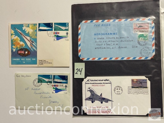 Stamps - 5 First Day Issue covers, Concorde
