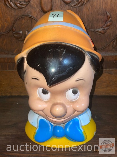 Disney Pinocchio bank, 1971 10"h