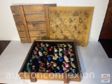 Christmas - 42ct 2003 Thomas Pacconi classics hand blown glass ornaments in wooden crate