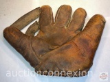 Sports - Baseball Glove, 1950-1959 double tunnel, #60-4215 Montgomery Ward Fielder's split finger