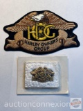 Harley Davidson patch and lapel pin