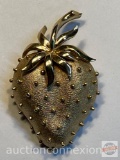 Jewelry - Brooch, Trifari, Strawberry 2