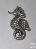 Jewelry - Brooch, sterling Seahorse, 1.5