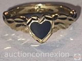 Jewelry - Ring, with inset heart stone, sz. 4.75