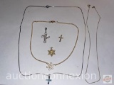 Jewelry - Necklaces and pendants, Crosses and Star of David, 1 chain is 1/20 12k gold