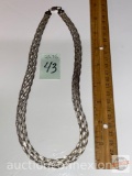 Jewelry - Necklace, multi woven 6 strands marked .925 Italy