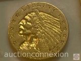 Currency - 1908 2 1/2 dollar Indian Quarter Eagle gold coin