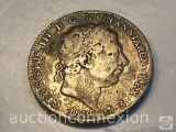 Currency - Coin - Silver, 1819 LIX Pense, Georgius III DG Britanniarum Rex FD