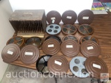 16mm movie collection - WWII, 10 reels in metal Fodeco Ejector Film Library case