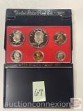 Currency - Coins - 1977 US Proof set, 6 coin, $1, .50, .25, .10, .05, .01 in case and sleeve