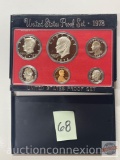 Currency - Coins - 1978 US Proof set, 6 coin, $1, .50, .25, .10, .05, .01 in case and sleeve