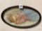 Artwork - Baby Print - Vintage oval metal framed, 12