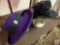 Hats - 2 Vintage women's purple wool w/wide black ribbon & Black wool w/large ribbon roses by Michae