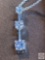 Jewelry - Necklace, sterling w/3 cascading solitaire clear stones