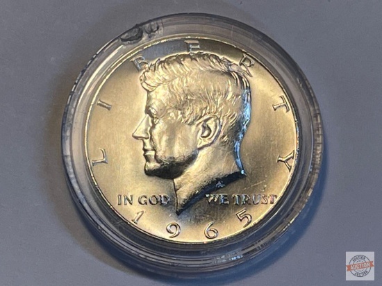 Coins - 1965 Kennedy Half Dollar in case