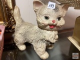 Toy - Vintage 1960's Rubber Cat, Edward Mobley Co. Rubber/plastics, Sleep eyes & squeaker