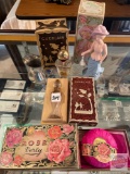 Perfume - 4 - Rose Verly soap, 2 Guerlain, 1 Avon Figural bottle, all with orig. boxes