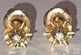 Jewelry - Earrings, 14k diamond screw stud earrings, 0.05 carat diamonds in each earring